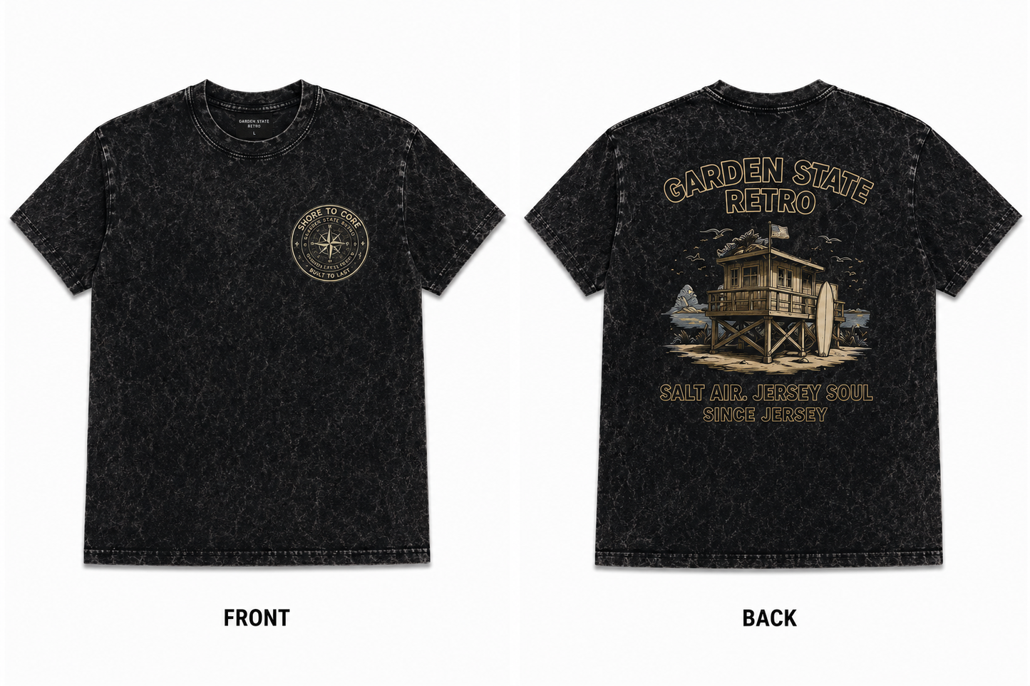 Shore Tee (Black Washed)